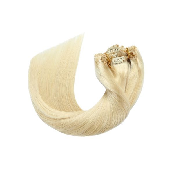 Blonde color Clip ins 7Pcs Lot with 16Clips Human Hair Extension