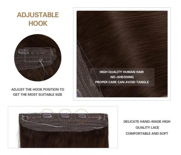 Seamless Invisible Human Remy Hair Halo Extension