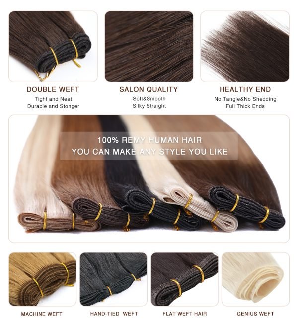 Thick Machine Tied Volume Invisible Hole Russian Remy Hair