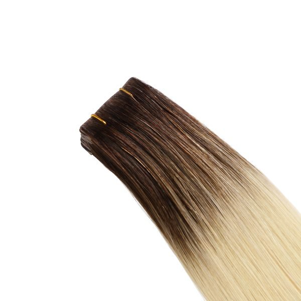 Invisible Seamless Human Hair Extension Tape In Remy Hair Cutitcle Intact Ombre Blonde