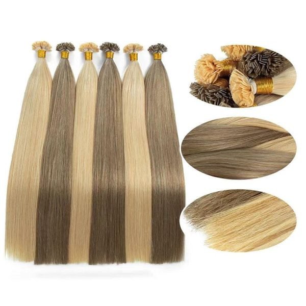 Russion Hair Prebonded Hair Flat Tip Extensions Cuticle Aligned Remy Hair