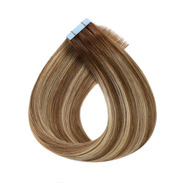 Human Hair Tape Ins Extensions Invisible Seamless Hair - Image 2