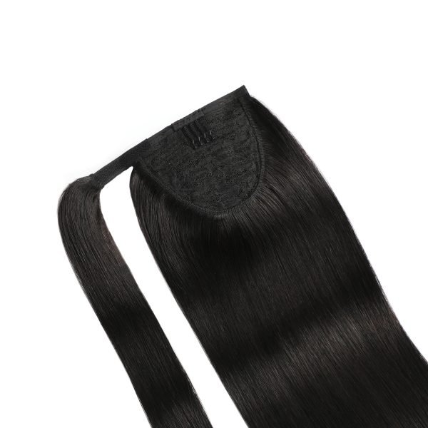 Seamless Invisible Human Hair Ponytail Extension 1b#