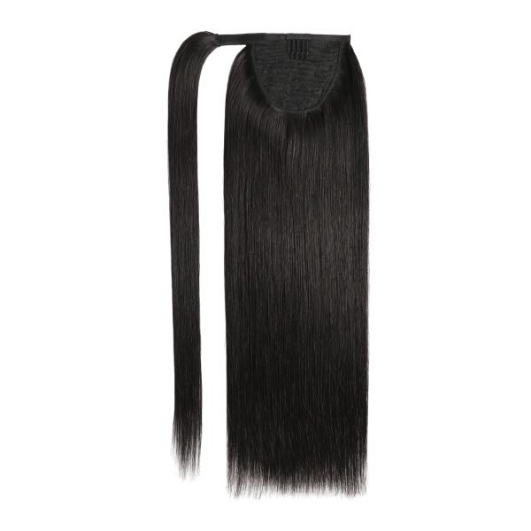 Seamless Invisible Human Hair Ponytail Extension 1b#