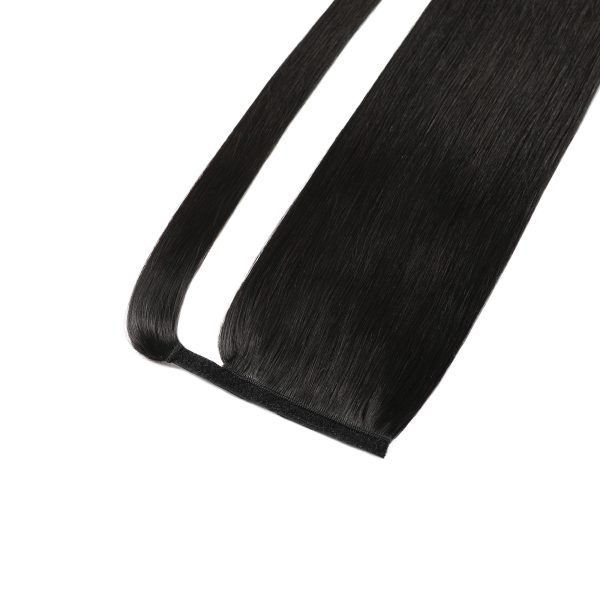 Seamless Invisible Human Hair Ponytail Extension 1b#
